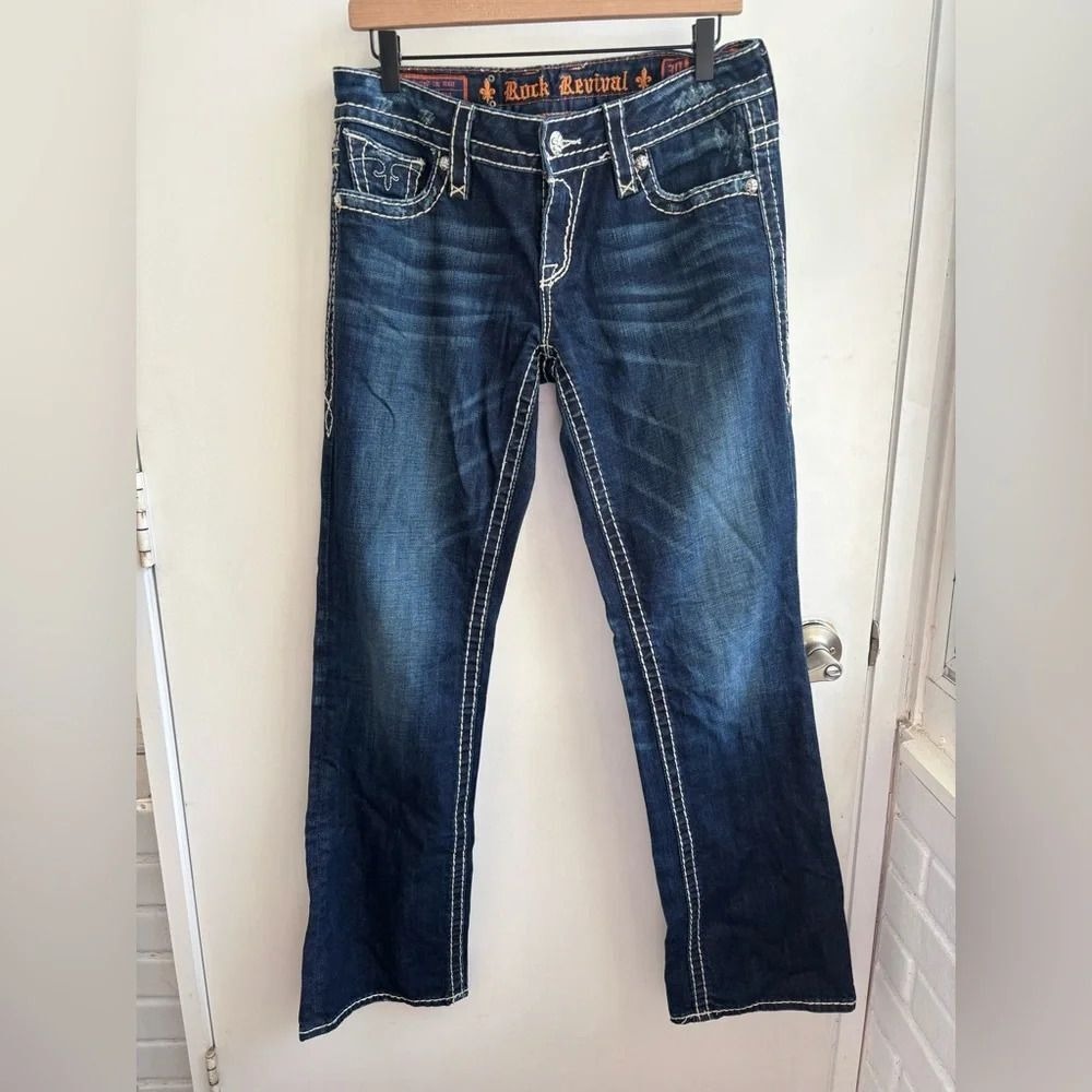 Rock Revival Y2K Eva Relaxed‎ Bootcut Jeans 30 vintage layered grunge flare